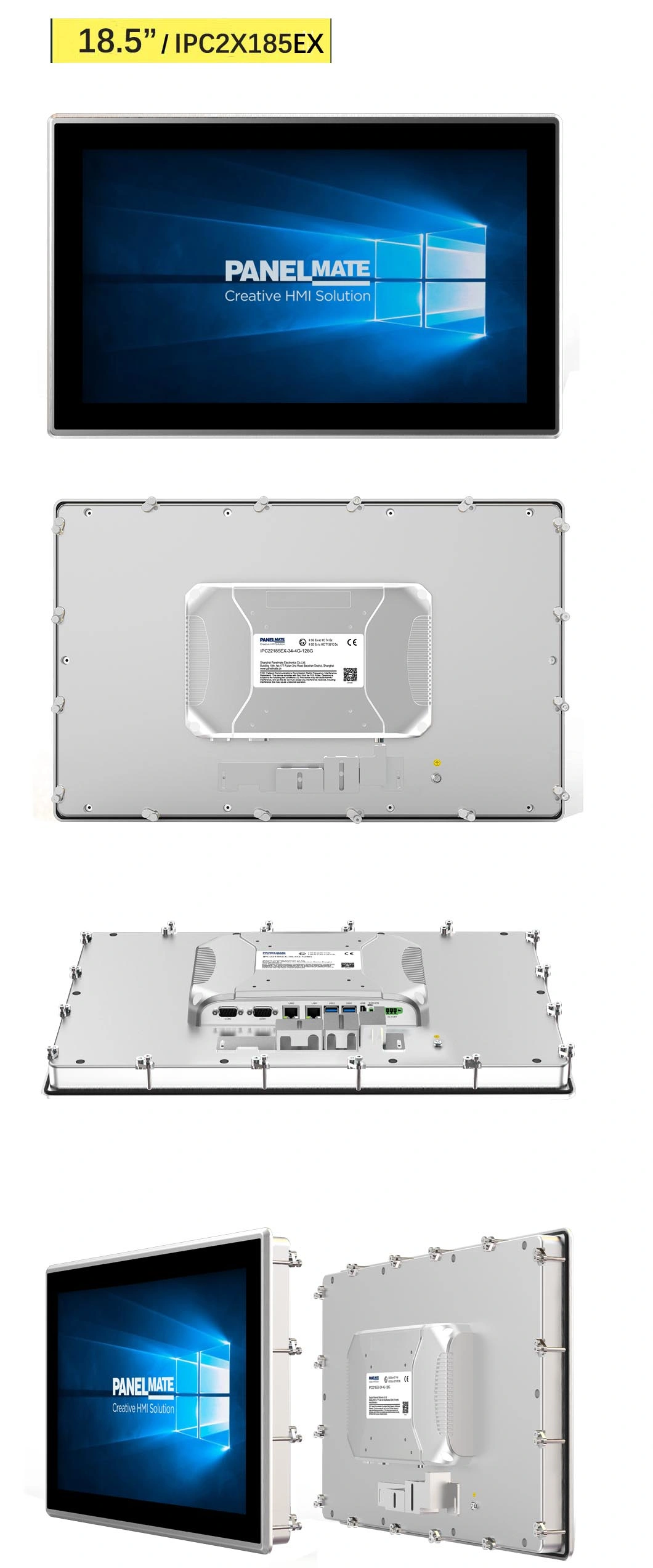 18.5 Inch IP65 Rugged Explosion-Proof Industrial Control Panel PC HMI PLC Kvm Extender Atex-Ex Control Panel PC Industrial PC All-in-One PC