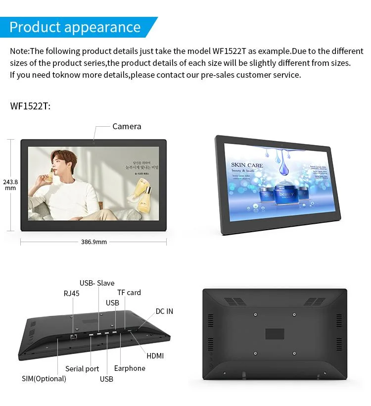 Elc Wf1522t 15.6inch Rk3288 Android 8.1 All-in-One PC Tablet for Fitness Smart Home