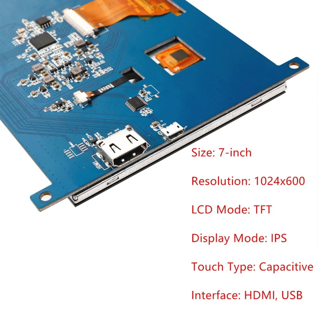 Customized 7 Inch 1024x600 IPS HDMI LCD Panel Touch Screen Module Raspberry Pi TFT LCD Touch Display Monitor