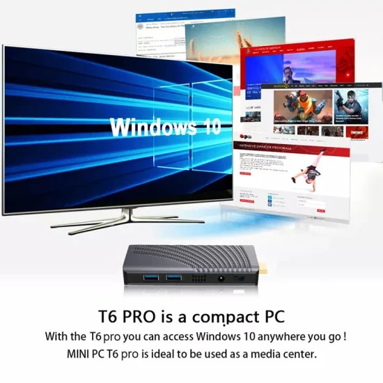 Novo fornecedor de fábrica de produtos Personalização barata T6 PRO Intel All in One PC UHD Graphics 600 Mini PC