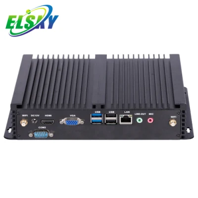 Elsky Ipc6000 Qm9700 Barato Skylake Dual Core 7100u 7500u 7200u HD510HD610 Barebone SATA3.0 SSD HDD 4K Display Ubuntu Mini PC