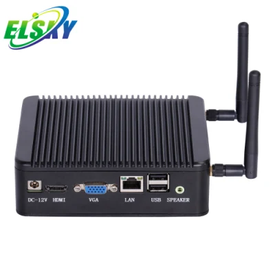 Venda imperdível Elsky Fanless Pocket Nano Mini PC Dual Core J1900 Processador para computador de controle industrial PC industrial