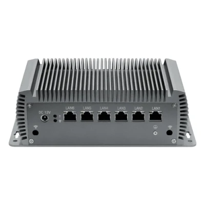 LAN*6 WiFi*2 DC12V ou Suporte Personalizado Windows/Linux/Android Mini Embedded Fanless Industrial Box PC I7