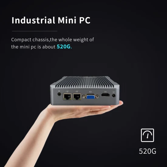 Suporta WiFi/Bt Dual Display Port HDMI VGA Quad-Core CPU Linux Windows 10 I3 I5 I7 I9 Preço barato X86 Fanless Industrial Robusto Mini PC 24V