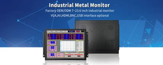 18,5 Polegada 1366*768 HDMI VGA AV BNC Sem tela sensível ao toque Caixa de metal TFT Estrutura aberta Embutida OEM ODM Monitor LCD industrial