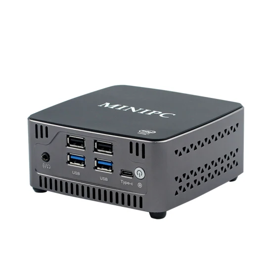 Win 10 Mini PC DDR4 SATA SSD Pequeno Computador Dual LAN HD Minidp Tipo-C 2USB Antena Embutida Mini PC Industrial